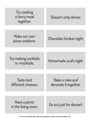 Free Printable Foodie-Themed Date Night Card Template