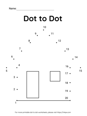Free Printable House Dot to Dot Worksheet 1-20