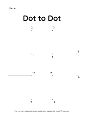 Printable First Aid Symbol Dot to Dot Worksheet 1-10