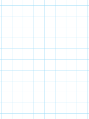 1 Inch Blue Graph Paper on US Letter-sized Paper