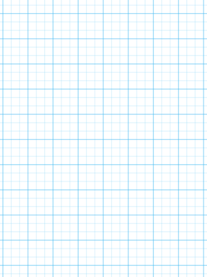 1/3 Inch Blue Graph Paper on Letter-sized Paper with Heavy Lines