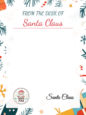 Free Printable Blank Christmas Background Letter From Santa Template