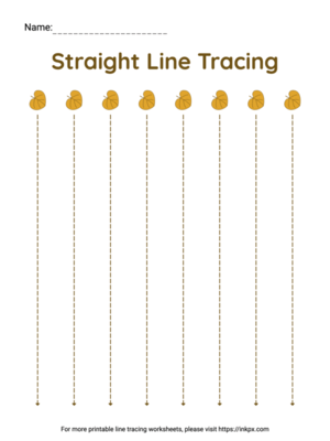 Free Printable Colorful Long Vertical Line Tracing Worksheet