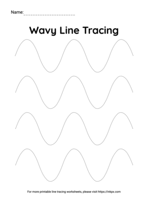 Printable Simple Wavy Line Tracing Worksheet