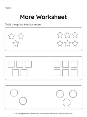 Free Printable Shape Counting More Worksheet