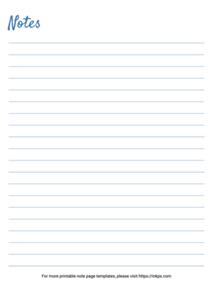 Free Printable Minimalist Colored Note Page Template