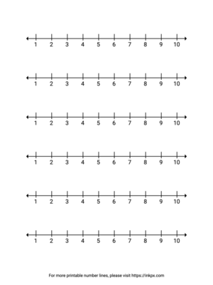 Free Printable Compact Style Number Line 1 to 10