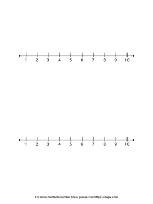 Free Printable Number Line 1 to 10