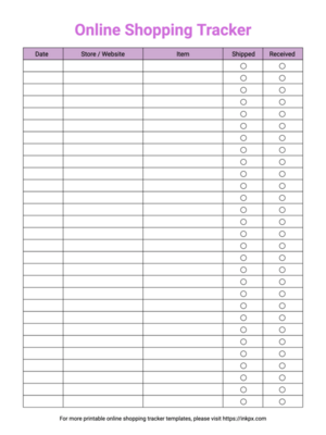 Online Shopping Tracker