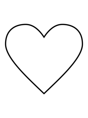 Printable Single Heart Outline