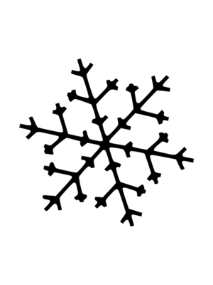 Printable Single Snowflake Pattern