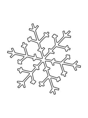 Printable Single Snowflake Outline