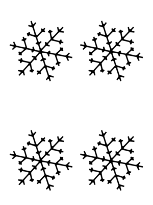 Printable Four Snowflake Pattern