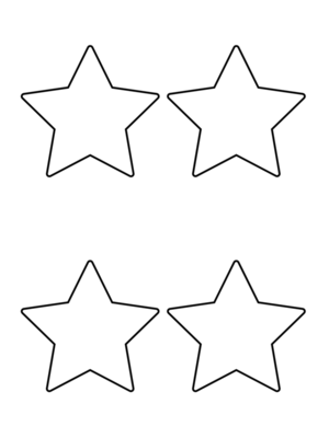 Printable Four Round Corner Star
