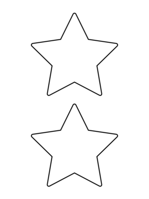 Printable Double Corner Star Outline