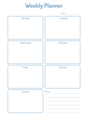 Free Printable Simple Weekly Planner