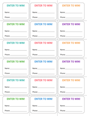 Raffle Ticket Templates
