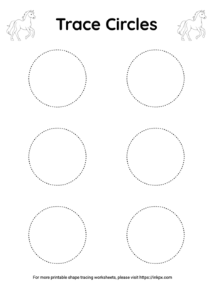 Free Printable Simple Circle Shape Tracing Worksheet