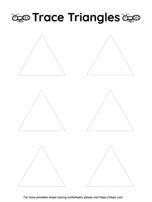 Free Printable Simple Triangle Shape Tracing Worksheet