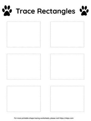 Printable Simple Rectangle Shape Tracing Worksheet