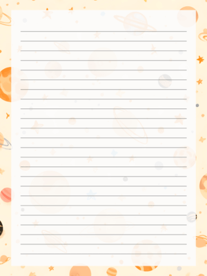 Free Printable Planet Theme Stationery Paper