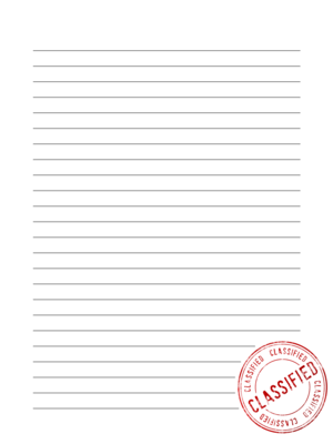 Printable Classified Stationery Paper