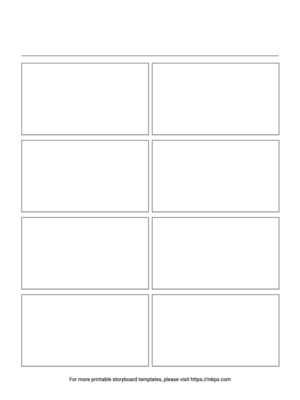 Free Printable Blank Simple Rect Storyboard Template
