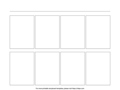 Free Printable Blank Simple Rect Landscape Storyboard Template
