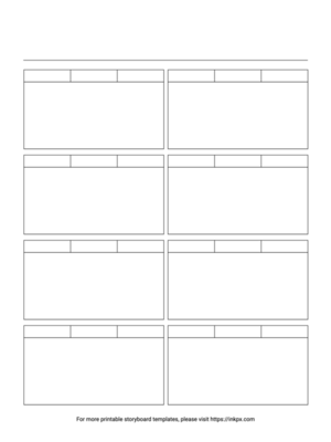 Free Printable Blank Simple Table Storyboard Template