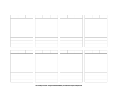 Free Printable Blank Simple Landscape Storyboard Template