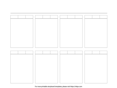 Free Printable Blank Simple Table Landscape Storyboard Template