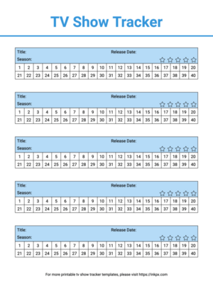 TV Show Tracker Templates