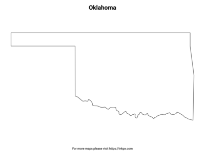 Printable Oklahoma State Outline