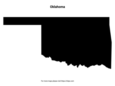 Printable Map of Oklahoma Pattern