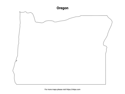 Printable Oregon State Outline
