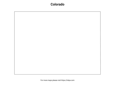 Printable Colorado State Outline