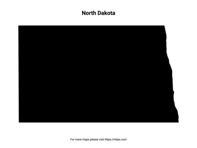 Printable Map of North Dakota Pattern