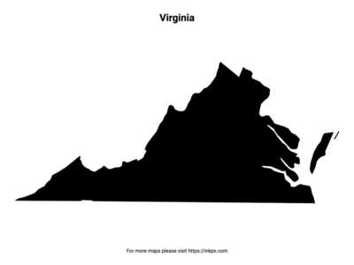 Printable Map of Virginia Pattern