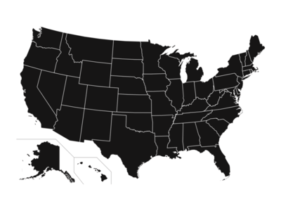 Printable Blank US Map Pattern