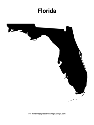 Printable Map of Florida Pattern