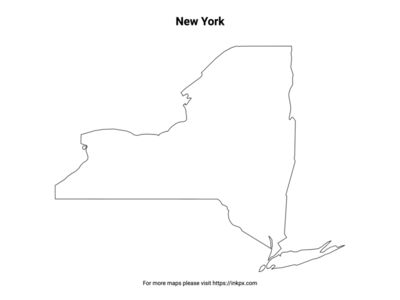 Printable New York State Outline