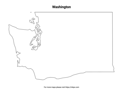 Printable Washington State Outline