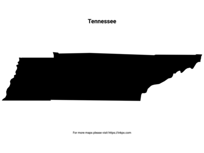 Printable Map of Tennessee Pattern