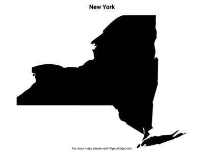 Printable Map of New York Pattern