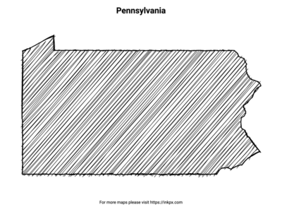 Printable Hand Sketch Pennsylvania