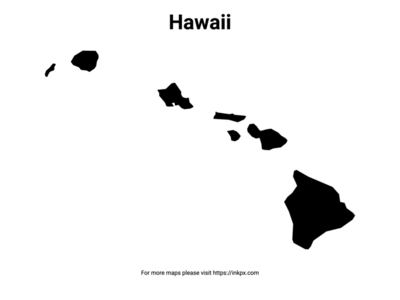 Printable Map of Hawaii Pattern