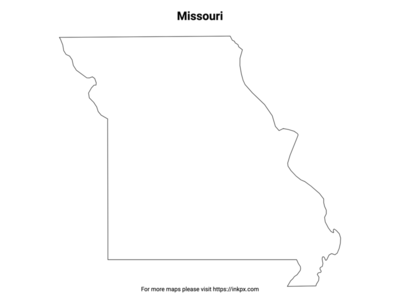 Printable Missouri State Outline
