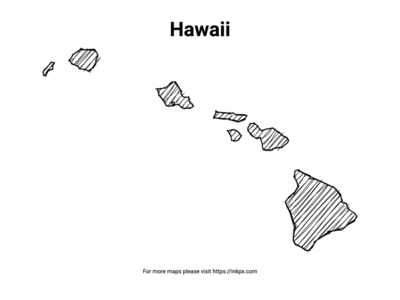 Printable Hand Sketch Hawaii