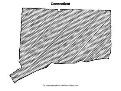 Printable Hand Sketch Connecticut State Pattern