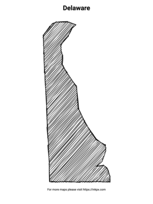 Printable Hand Sketch Delaware